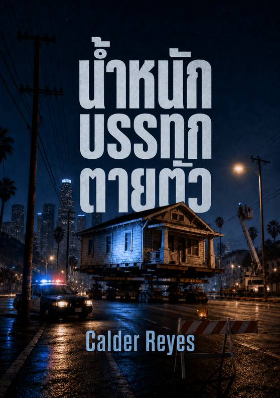 ปกหนังสือ “น้ำหนักบรรทุกตายตัว” โดย Calder Reyes