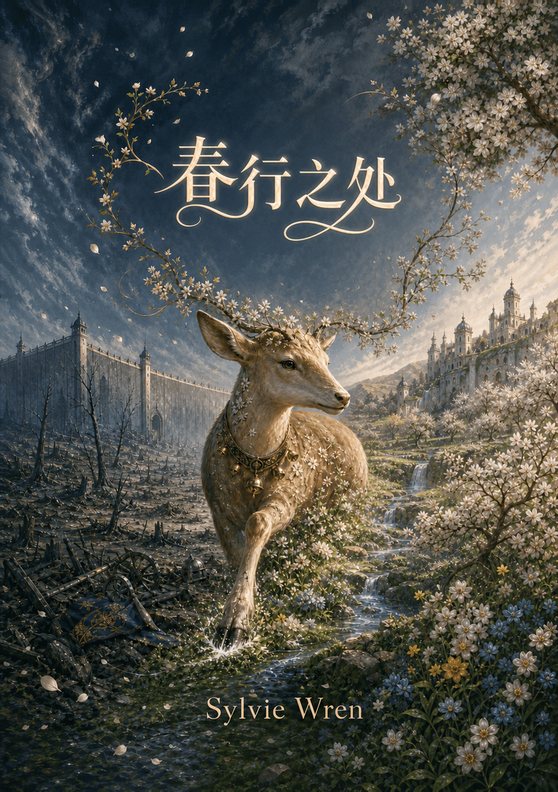 Sylvie Wren所著《春行之处》的封面