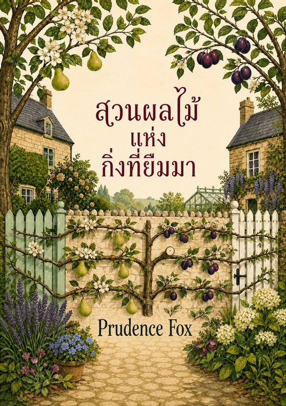 ภาพปกหนังสือ “สวนผลไม้แห่งกิ่งที่ยืมมา” ผลงานของ Prudence Fox