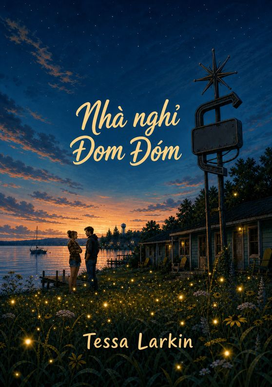 Bìa sách “Nhà nghỉ Đom Đóm” của Tessa Larkin