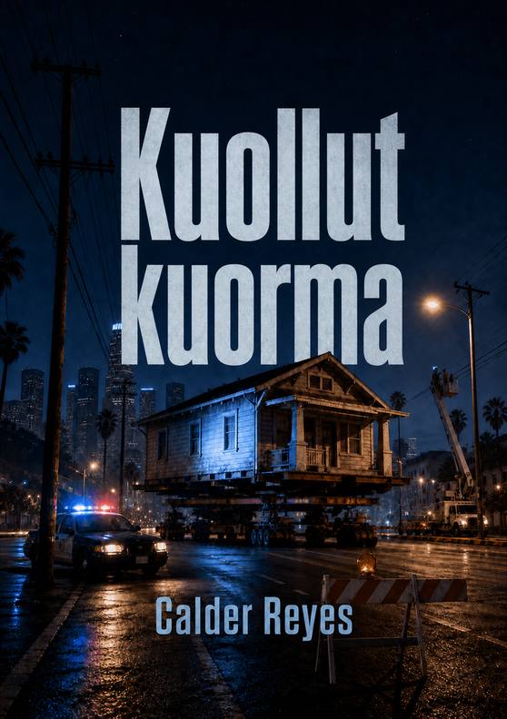 Kirjan ”Kuollut kuorma” kansi; kirjoittaja Calder Reyes