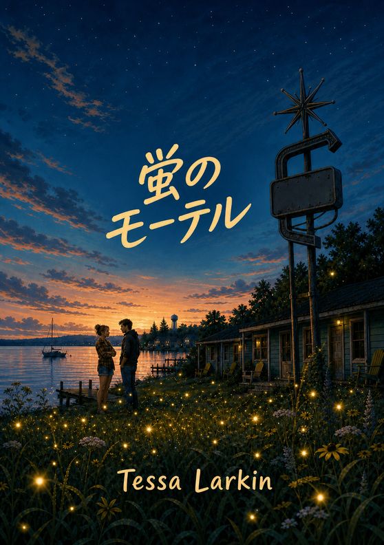 Tessa Larkinによる『蛍のモーテル』の表紙