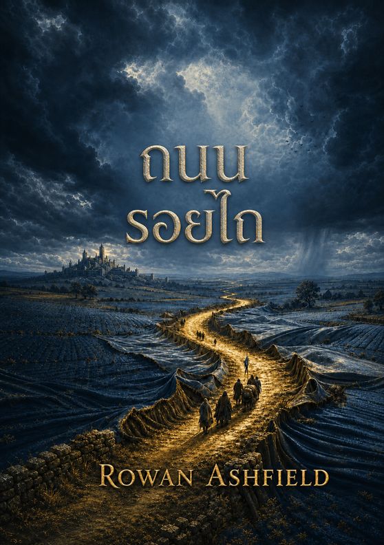 ปกหนังสือ “ถนนรอยไถ” โดย Rowan Ashfield