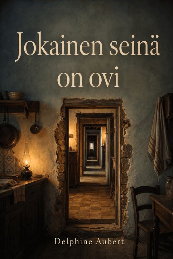 Romaanin ”Jokainen seinä on ovi” kansi, kirjailija Delphine Aubert