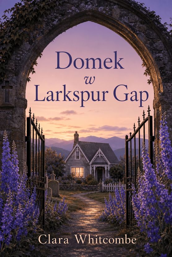 Okładka książki „Domek w Larkspur Gap”, której autorką jest Clara Whitcombe