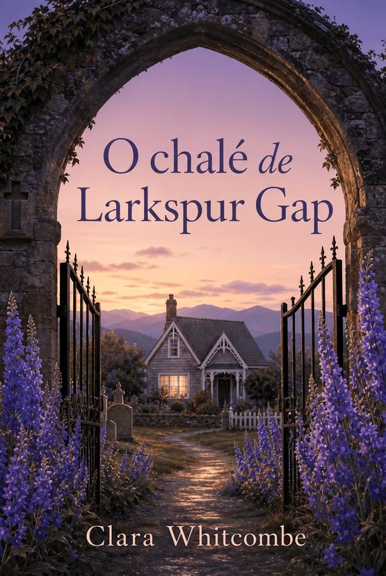 Capa do livro “O chalé de Larkspur Gap”, de Clara Whitcombe