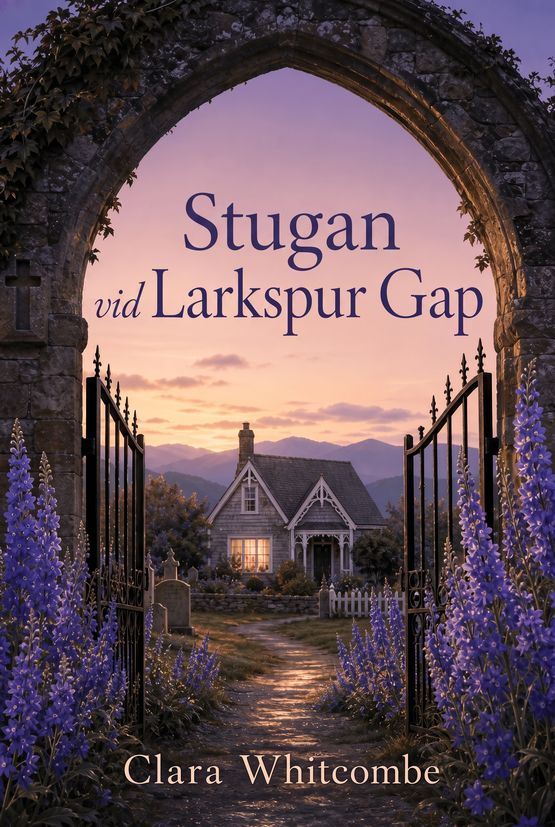 Omslaget till boken ”Stugan vid Larkspur Gap” av Clara Whitcombe