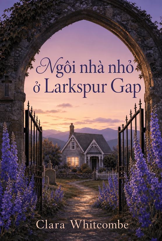 Bìa sách “Ngôi nhà nhỏ ở Larkspur Gap” của Clara Whitcombe