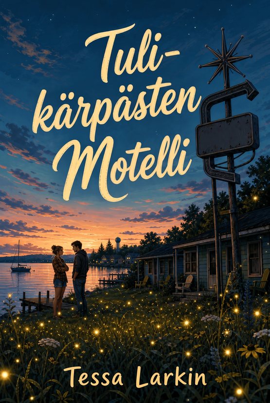 Kirjan ”Tulikärpästen motelli” kansi, tekijänä Tessa Larkin