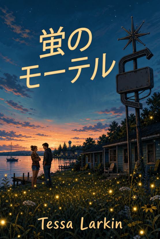 Tessa Larkinによる『蛍のモーテル』の表紙