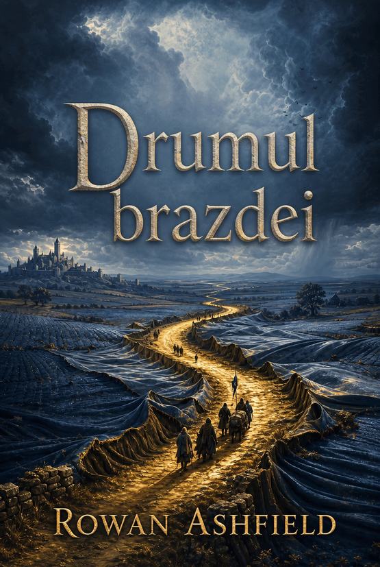 Coperta romanului „Drumul brazdei”, de Rowan Ashfield