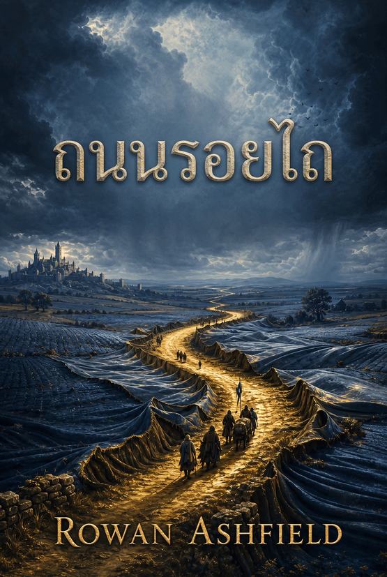 ปกหนังสือ “ถนนรอยไถ” โดย Rowan Ashfield