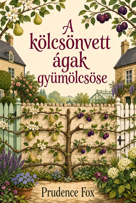 Prudence Fox „A kölcsönvett ágak gyümölcsöse” című könyvének borítója