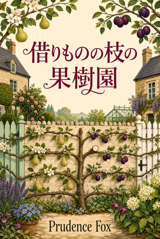 Prudence Fox著『借りものの枝の果樹園』の表紙