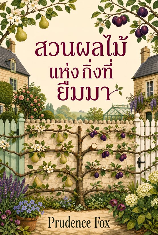 ภาพปกหนังสือ “สวนผลไม้แห่งกิ่งที่ยืมมา” ผลงานของ Prudence Fox