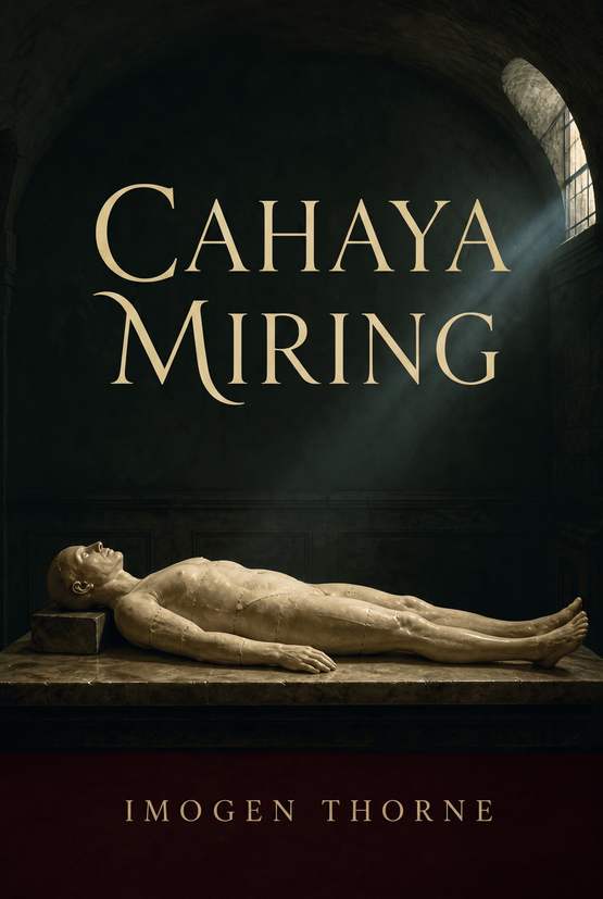 Sampul buku “Cahaya Miring” karya Imogen Thorne