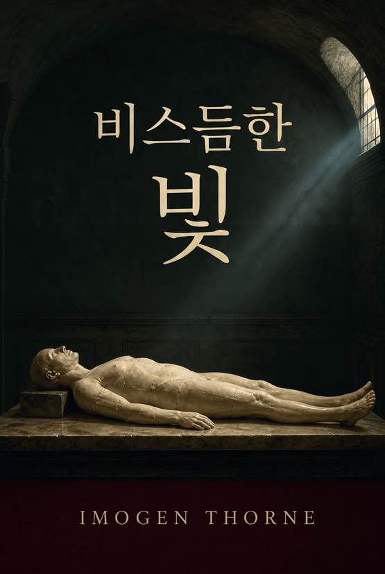 Imogen Thorne의 소설 『비스듬한 빛』 표지
