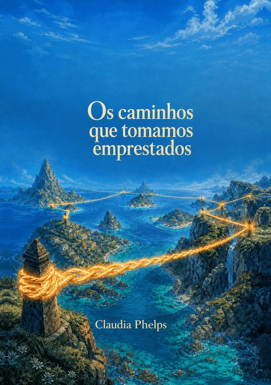 Capa do livro “Os caminhos que tomamos emprestados”, de Claudia Phelps