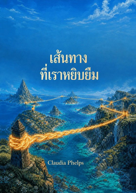 ปกหนังสือ “เส้นทางที่เราหยิบยืม” โดย Claudia Phelps
