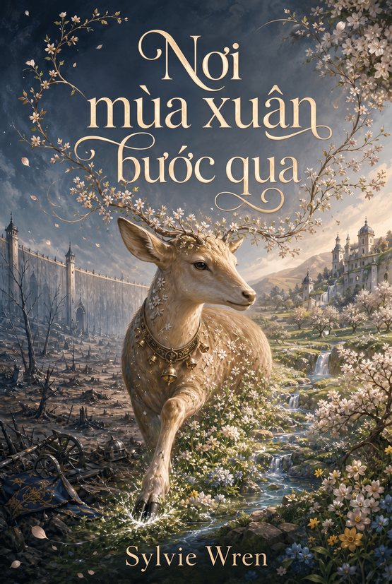 Bìa sách “Nơi mùa xuân bước qua” của Sylvie Wren